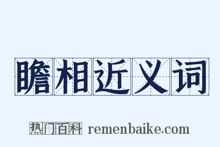 瞻相近义词是什么意思的图片